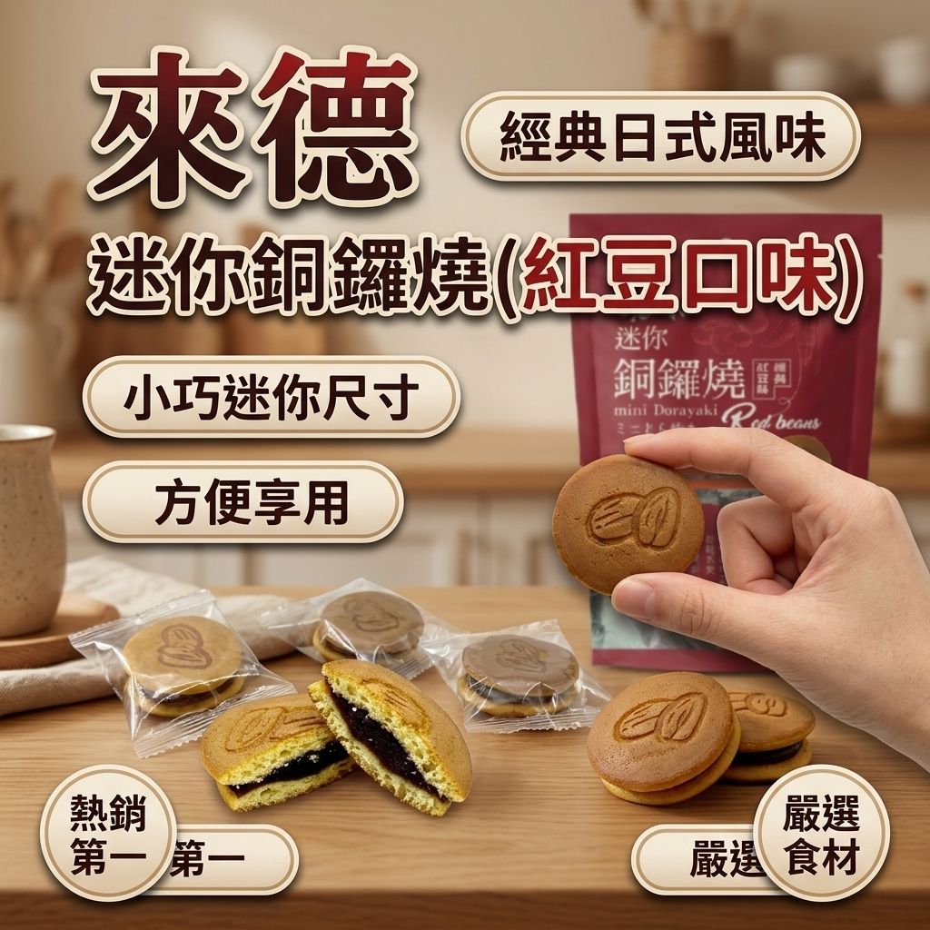 來德 迷你銅鑼燒(紅豆口味)_S1