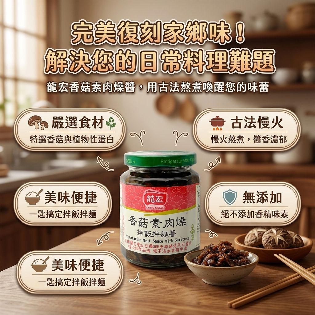 龍宏 香菇素肉燥醬_S3