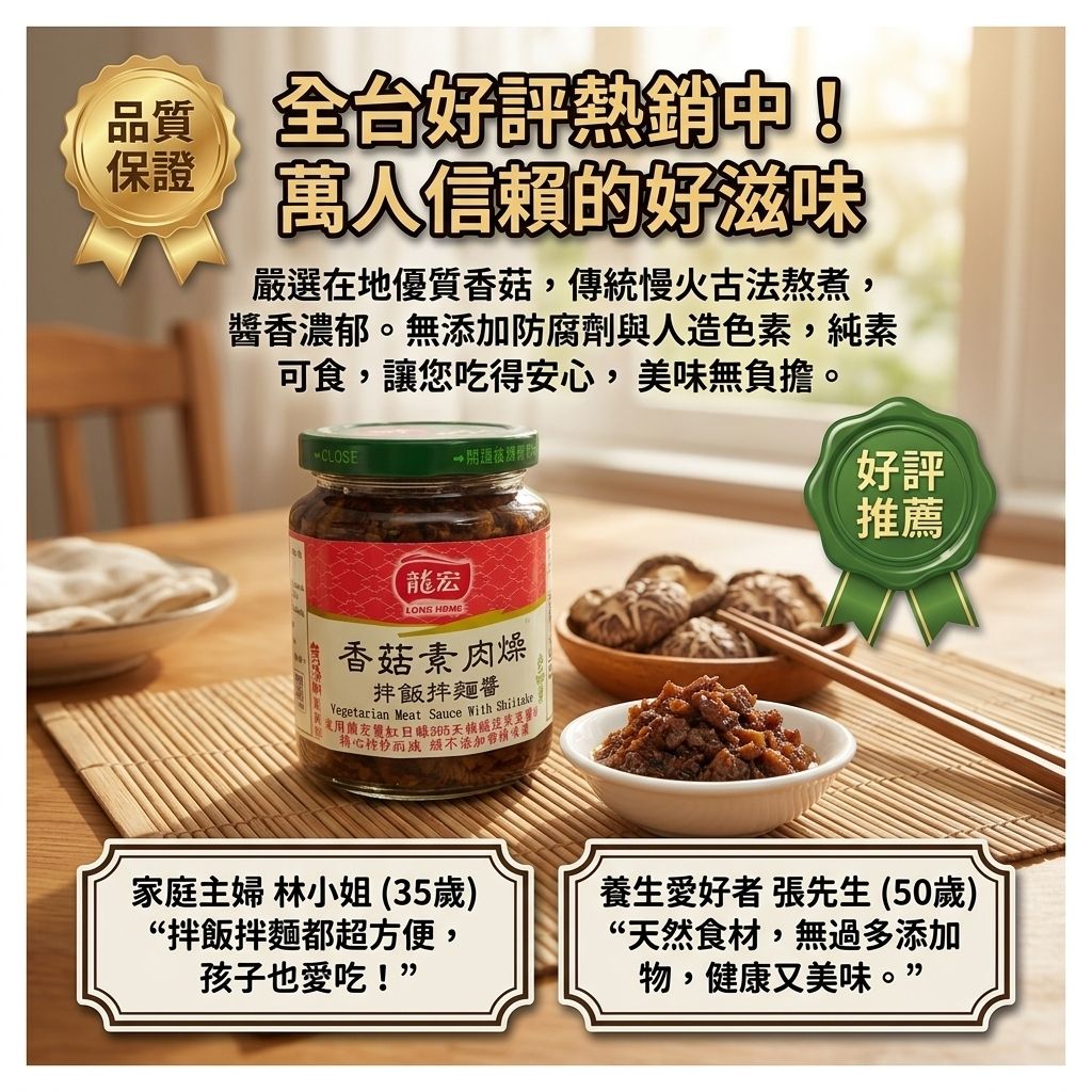 龍宏 香菇素肉燥醬_S6