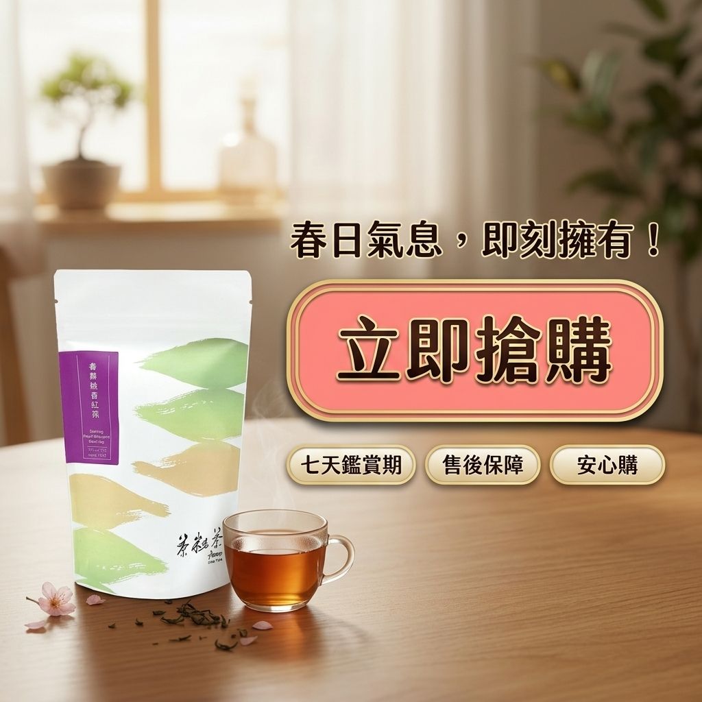 茶粒茶 春舞桃香紅茶立體茶包_S8