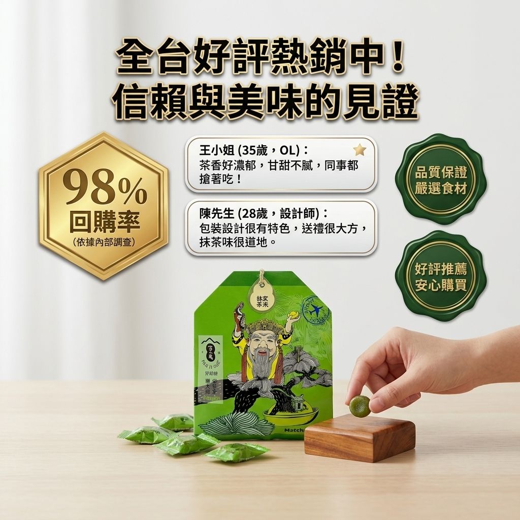 百二歲 玄米抹茶糖 土地公御守_S6