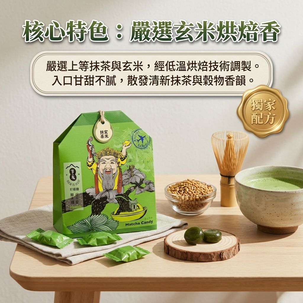 百二歲 玄米抹茶糖 土地公御守_S4
