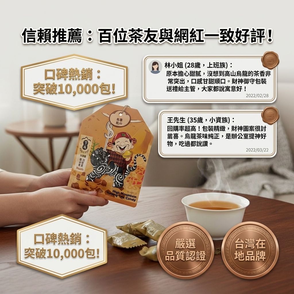 百二歲 高山烏龍茶糖 財神御守_S6