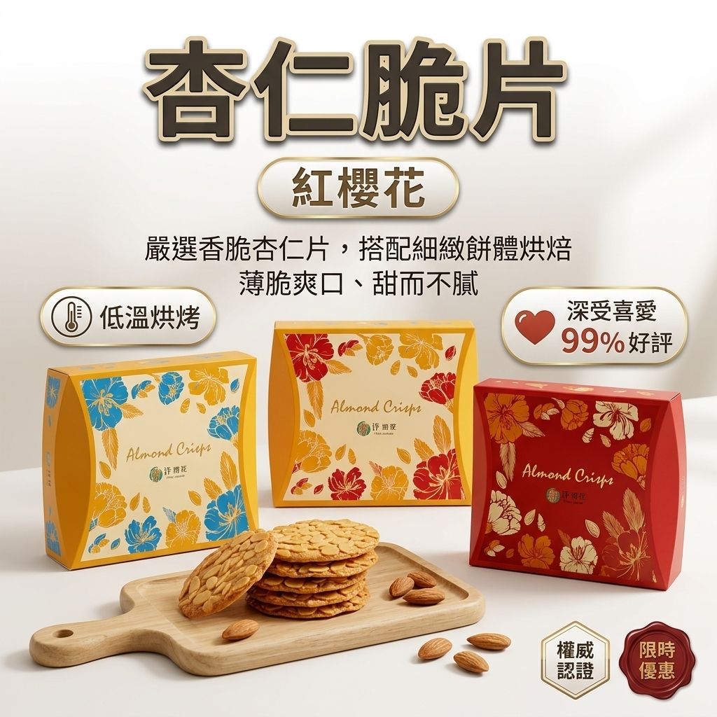 紅櫻花 杏仁脆片_S1