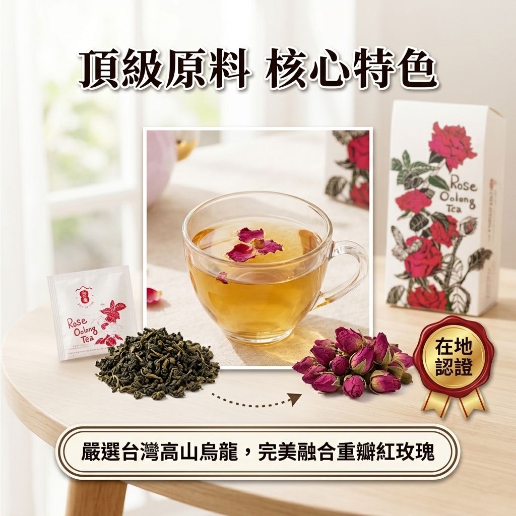 百二歲 玫瑰烏龍茶包_S4