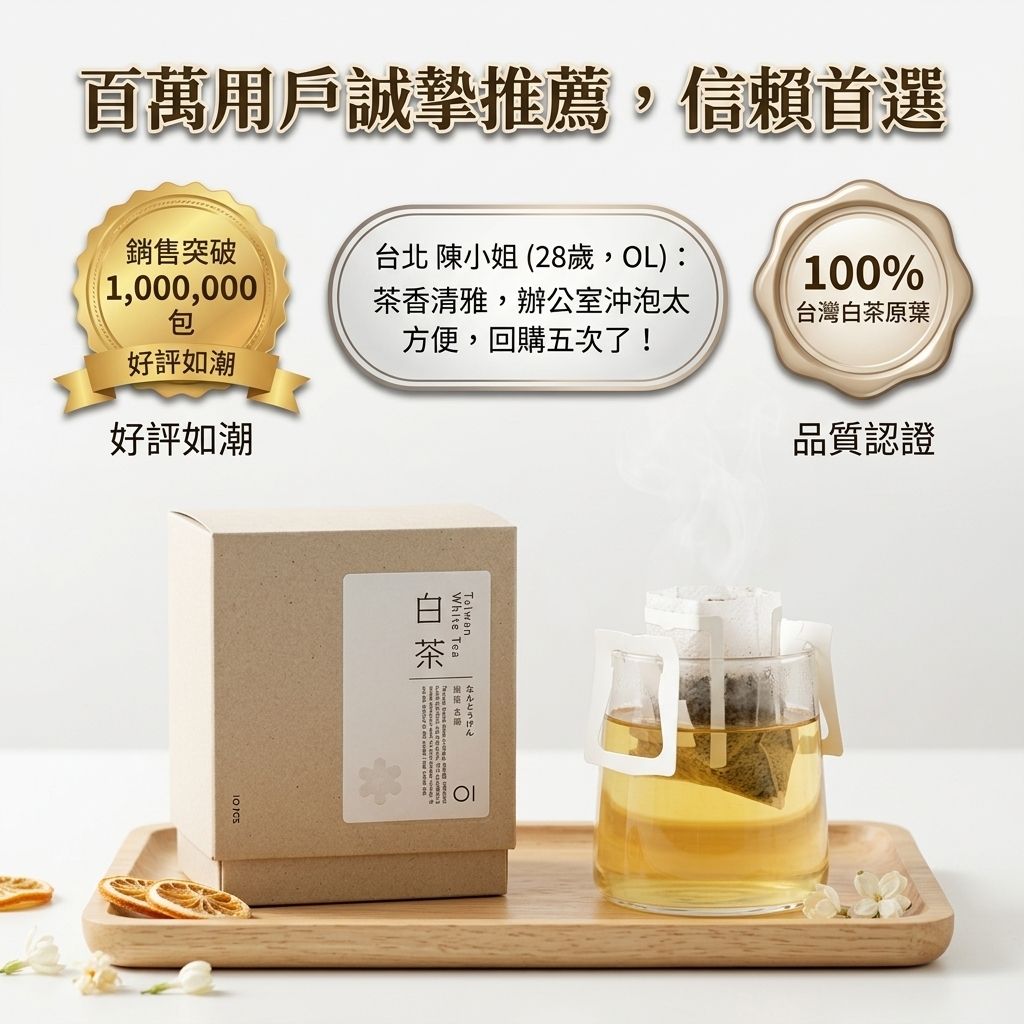 百二歲 台灣白茶(耳掛茶包)_S6