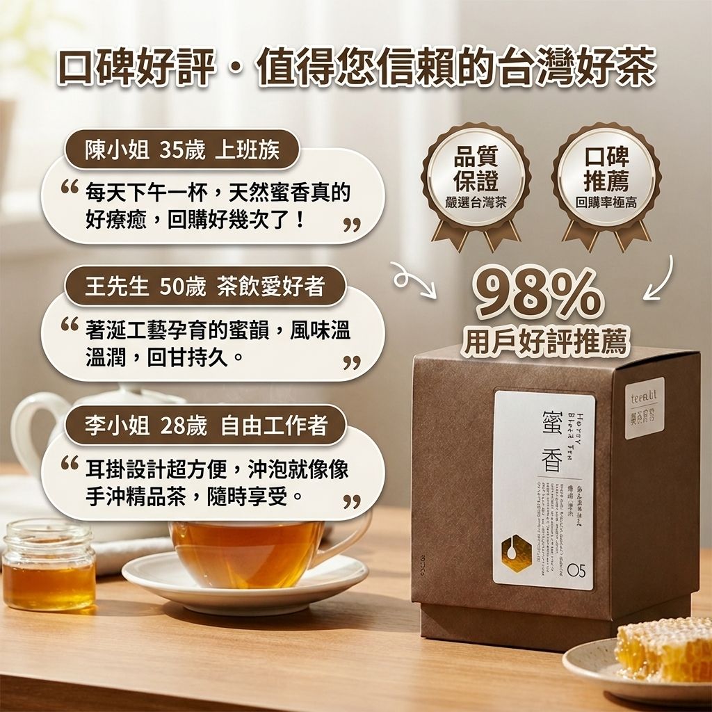 百二歲 蜜香紅茶(耳掛茶包)_S6