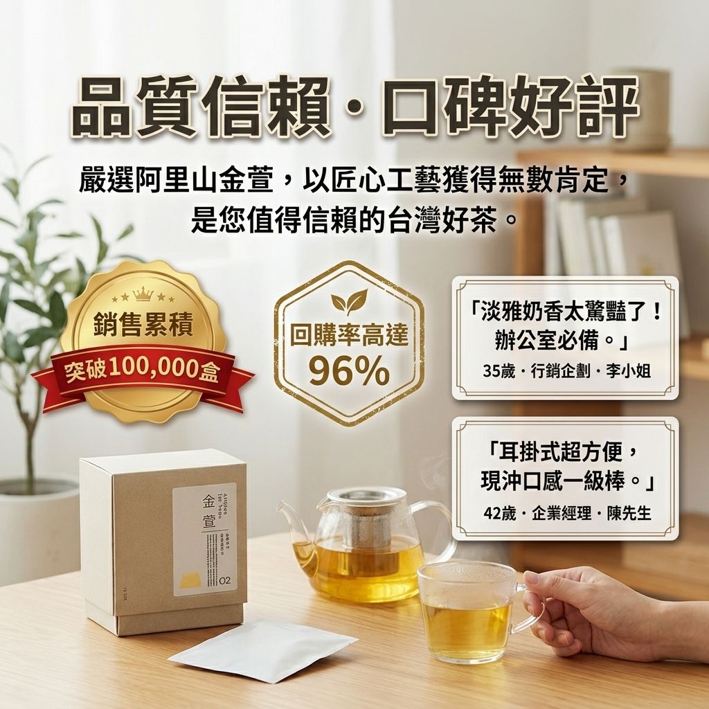 百二歲 阿里山金萱茶(耳掛茶包)_S6