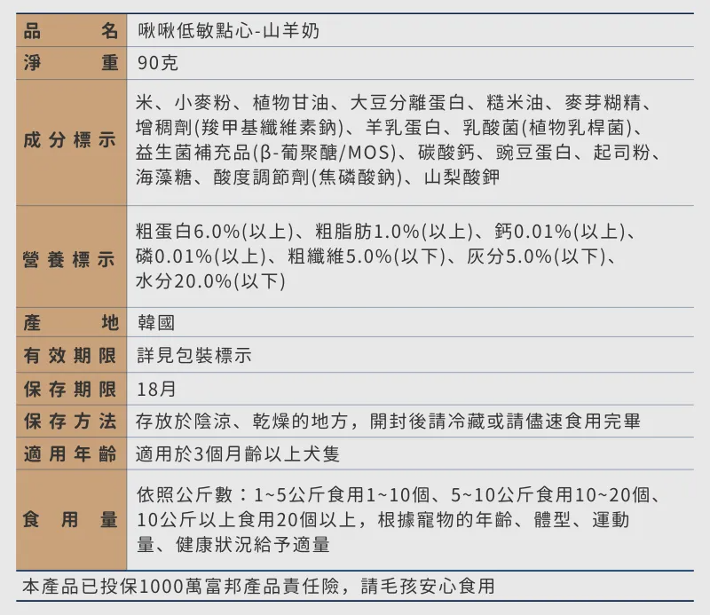 啾啾低敏點心-山羊奶