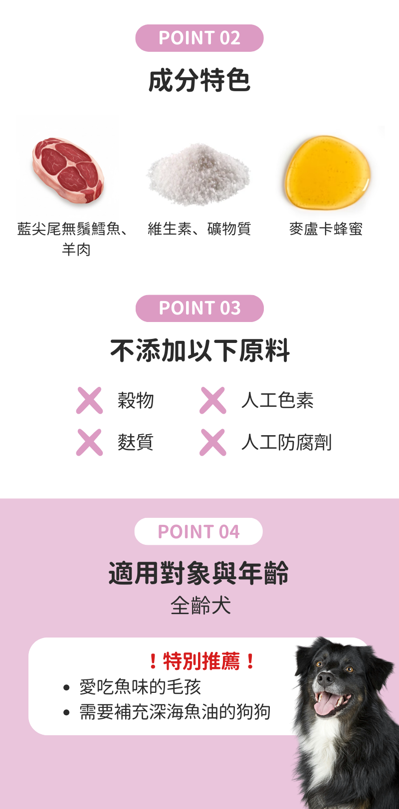 George 狗狗凍乾主食-藍尖尾無鬚鱈魚+羊肉 350g_03