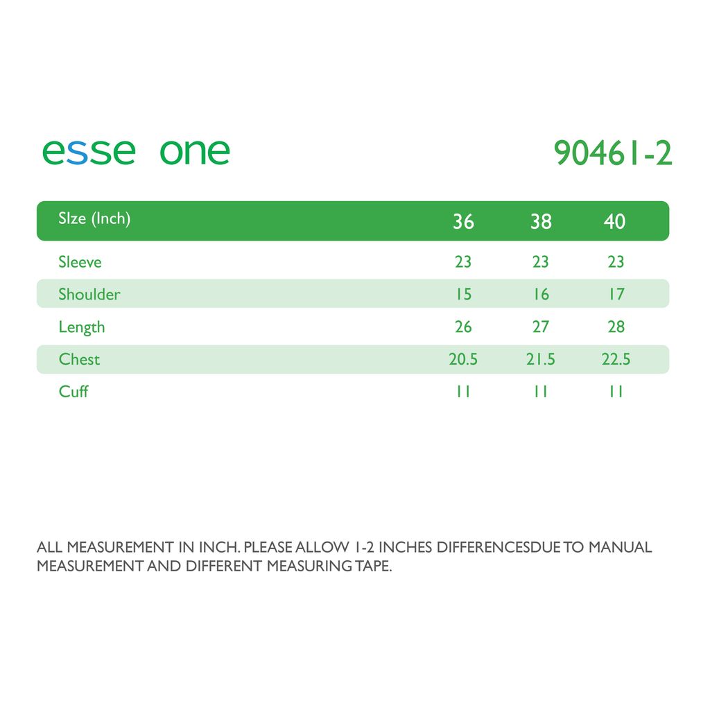 size chart 90461-2