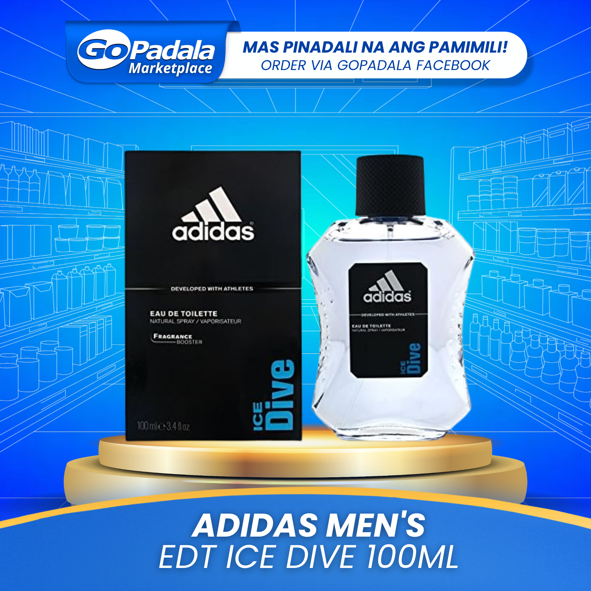 Adidas Men's EDT Ice Dive 100ml
