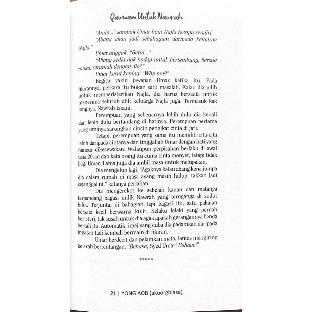 Paparan tambahan 2 untuk buku Qawwam Untuk Nawrah