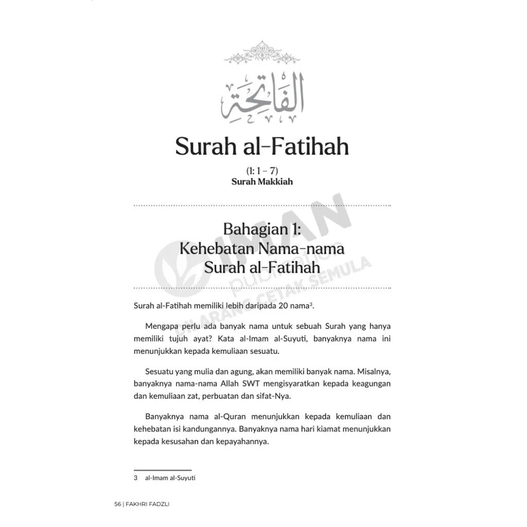 Paparan tambahan 3 untuk buku Kunci Tadabbur 30 Juz Al-Quran - Jilid 1