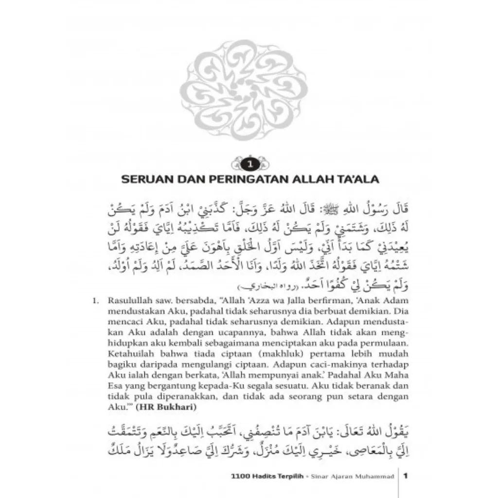 Paparan tambahan 5 untuk buku 1100 Hadits Terpilih - Buku Indonesia