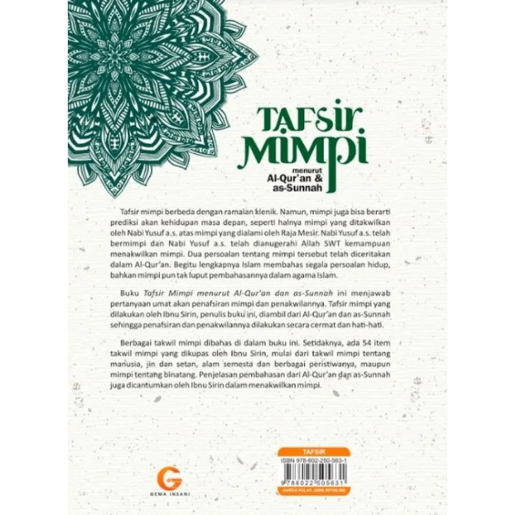 Paparan tambahan 7 untuk buku Tafsir Mimpi: Menurut Al-Qur`an dan Sunnah New Edition - Buku Indonesia
