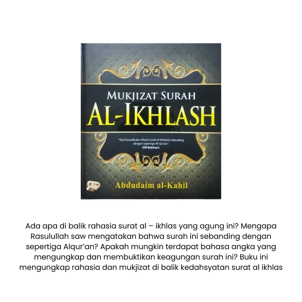 Paparan tambahan 3 untuk buku Mukjizat Surah al-Ikhlas - Buku Indonesia