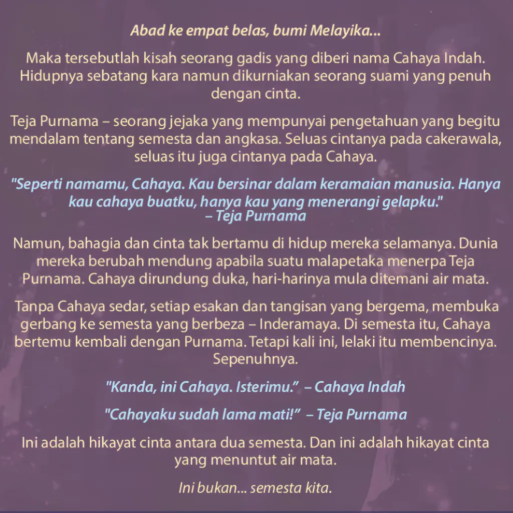Paparan tambahan 3 untuk buku Bukan Semesta Kita