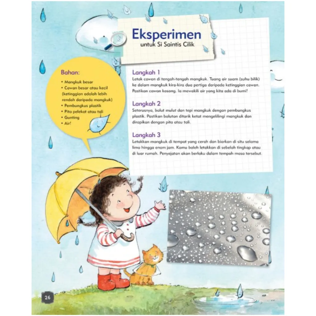 Paparan tambahan 5 untuk buku Saintis Cilik: Sara Menyiasat Keadaan Air