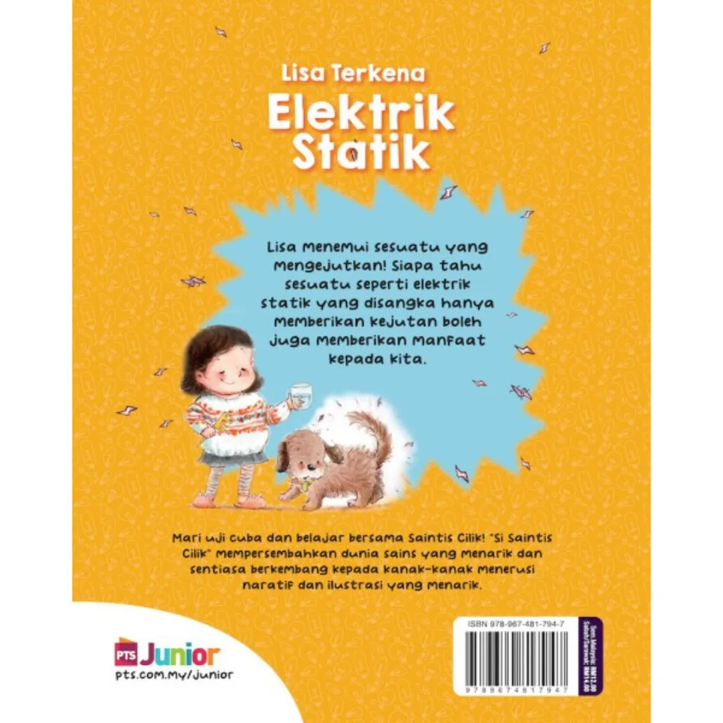 Paparan tambahan 5 untuk buku Saintis Cilik: Lisa Terkena Elektrik Statik