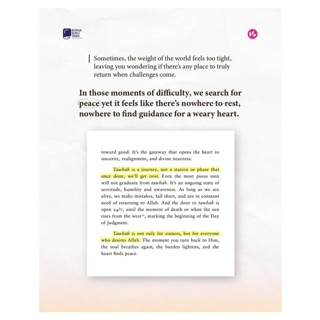 Paparan tambahan 4 untuk buku The Beauty of Tawbah: Relieving Burdens of the Heart Through Repentance