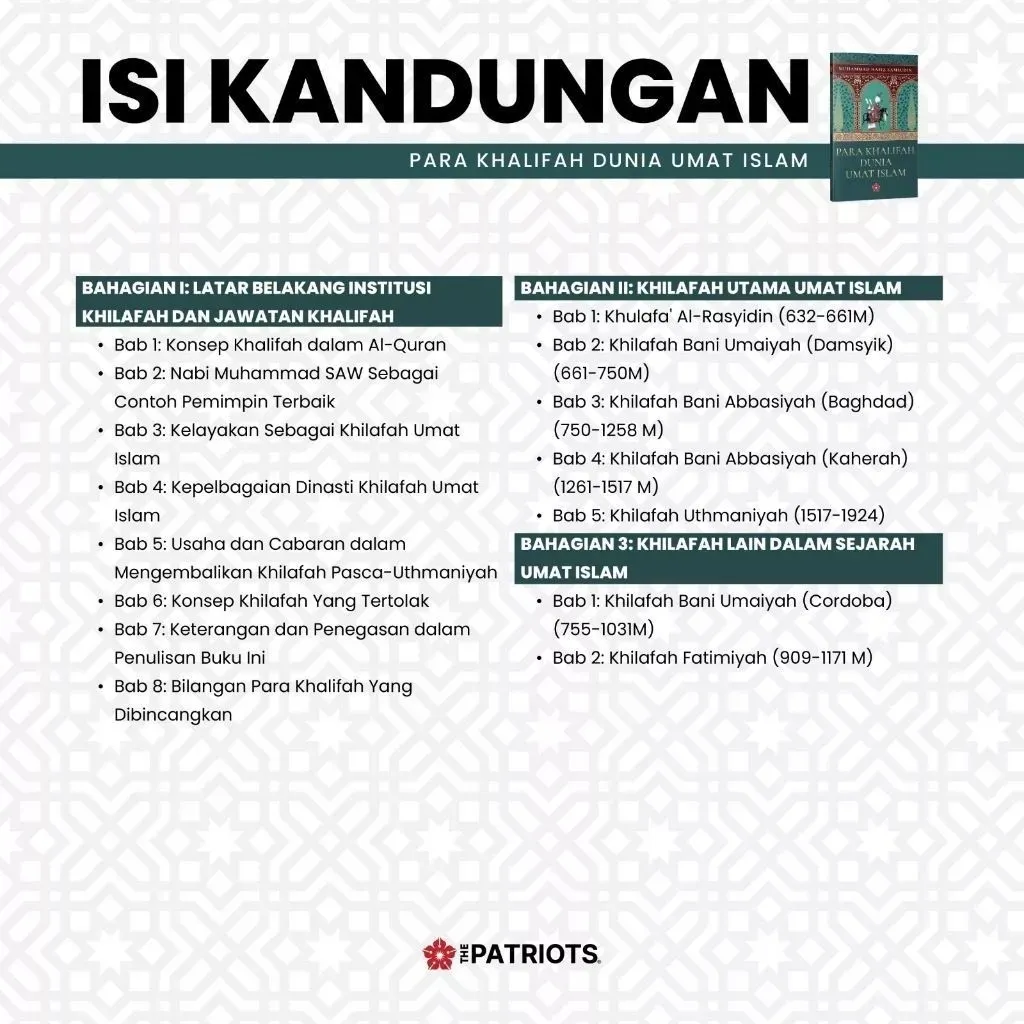 Paparan tambahan 4 untuk buku Para Khalifah Dunia Umat Islam