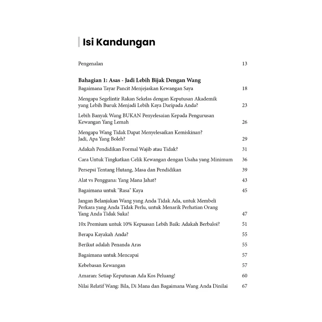 Paparan tambahan 2 untuk buku Bijak Wang : Capai Matlamat Kewangan Anda Lebih Cepat Dengan Kurang