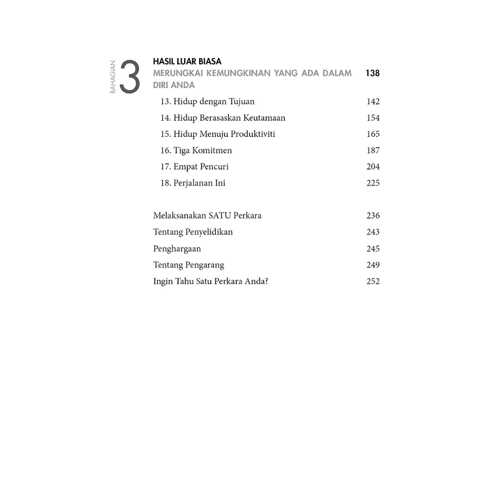 Paparan tambahan 3 untuk buku The One Thing