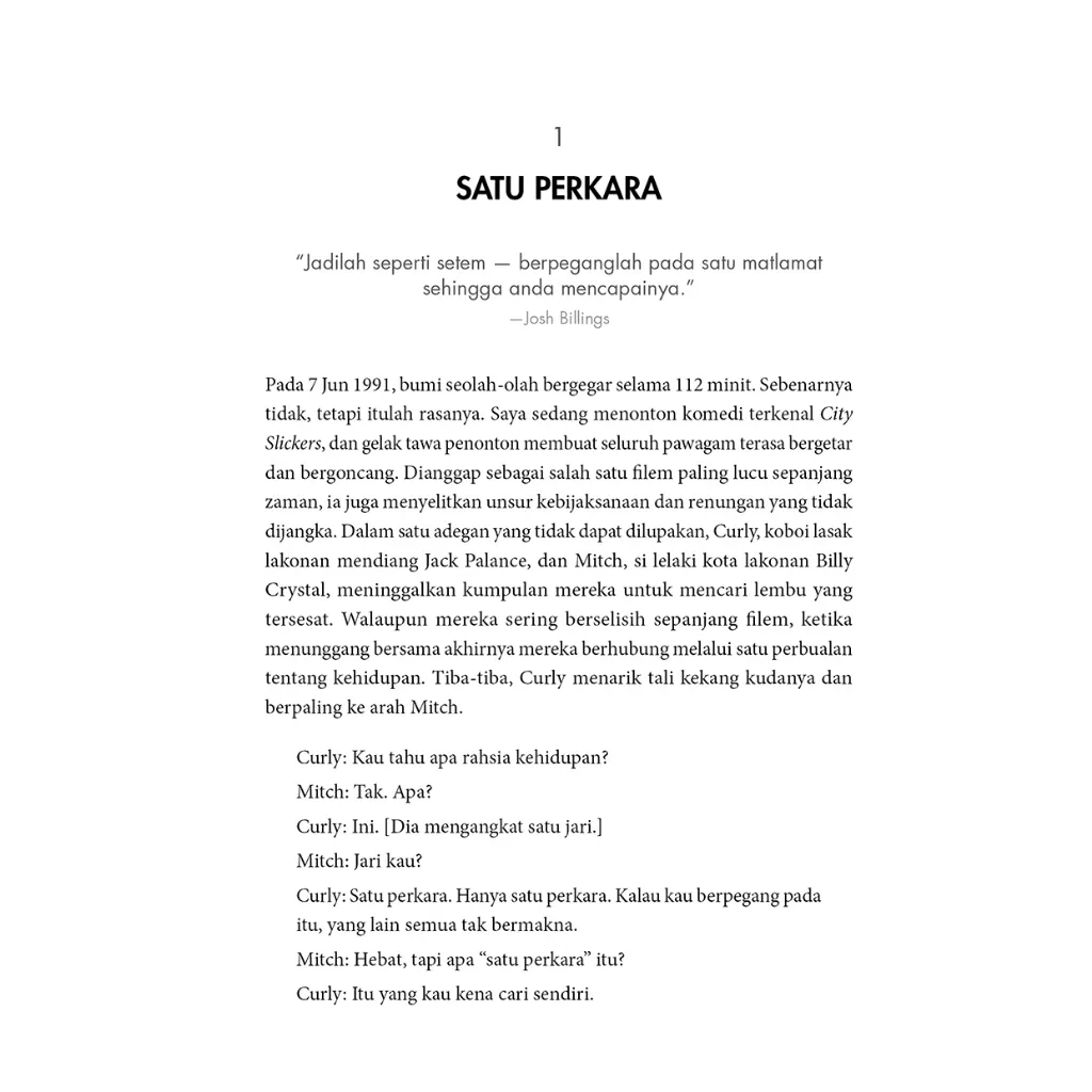 Paparan tambahan 4 untuk buku The One Thing