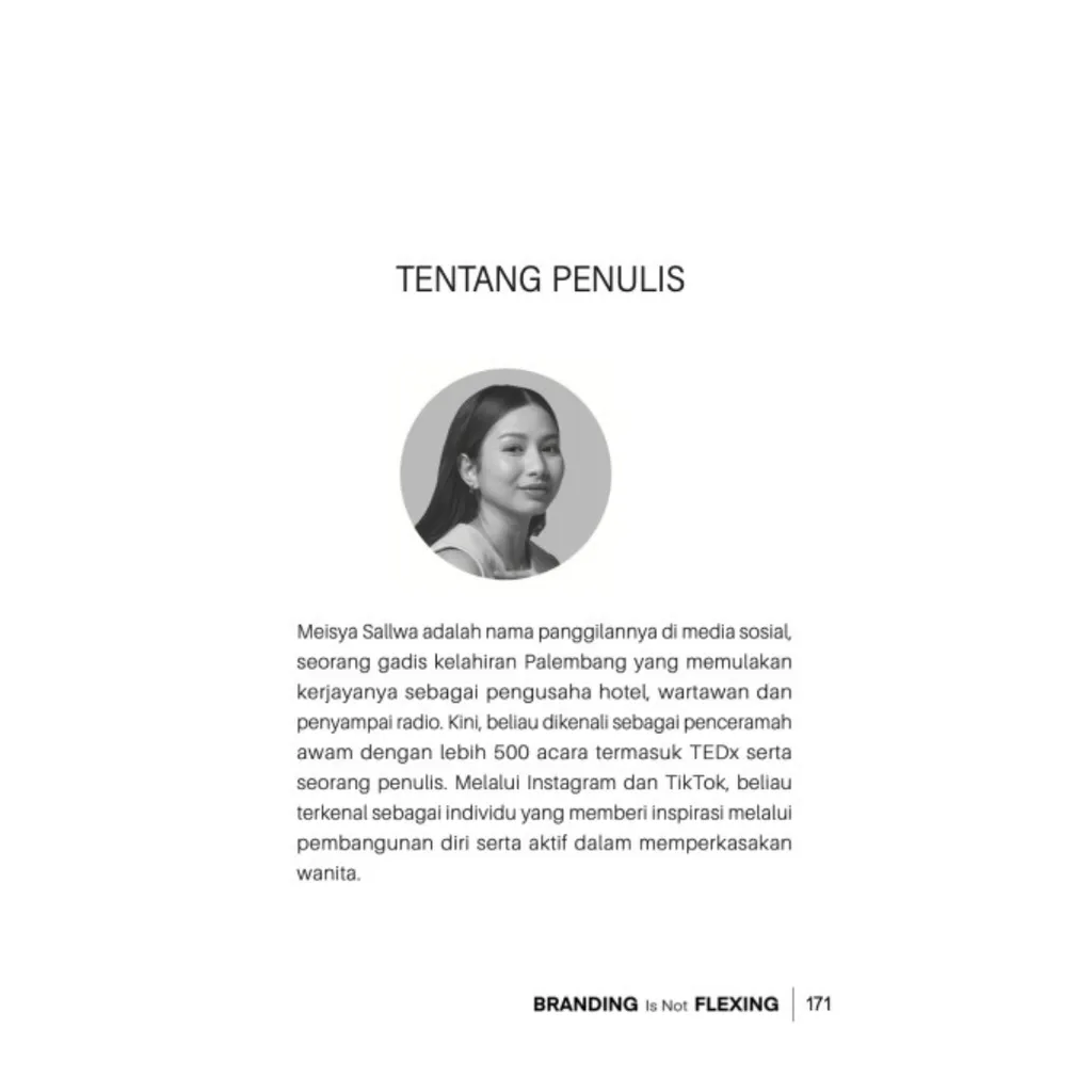Paparan tambahan 7 untuk buku Branding is Not Flexing