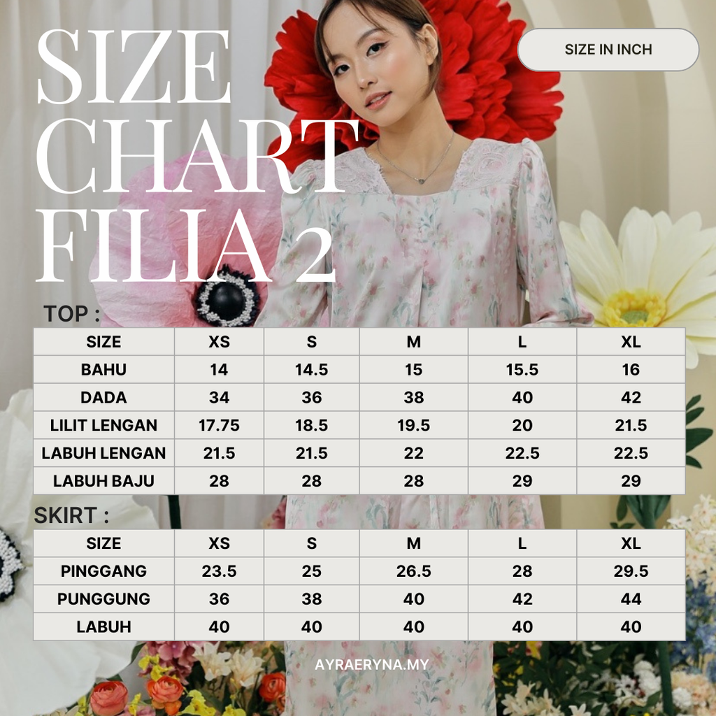 size chart FILIA 2