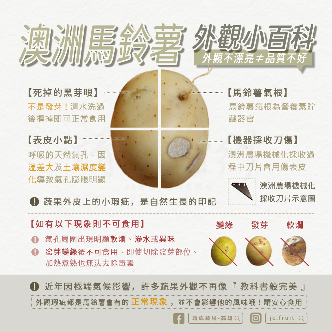 澳洲馬鈴薯外觀小百科