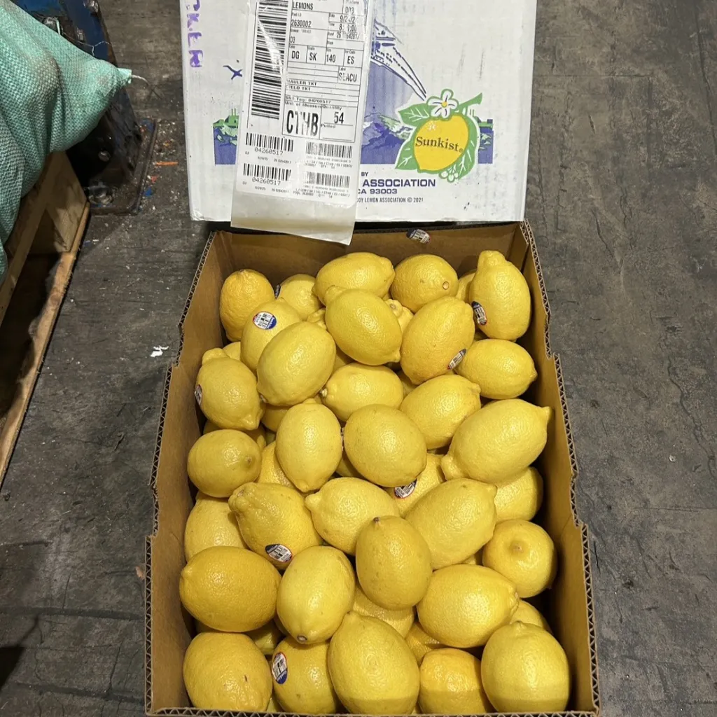 美國黃檸檬原裝箱驗貨