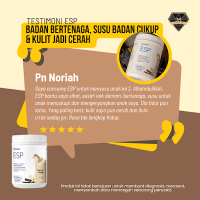 Testimoni ESP Badan Bertenaga Susu Badan Cukup