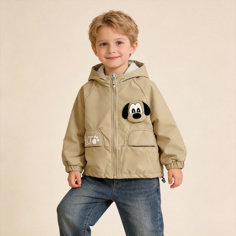 男童幼兒園狗狗立體防風連帽外套