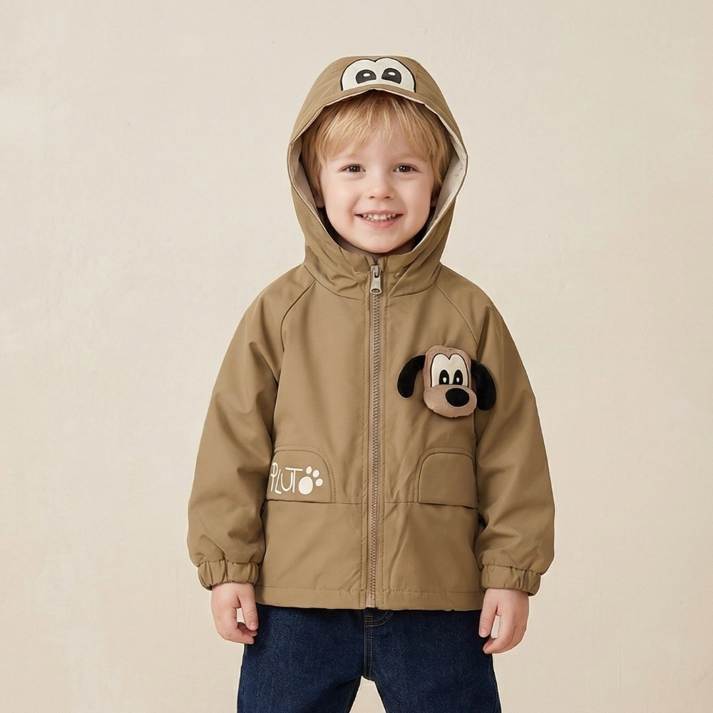 男童幼兒園狗狗立體防風連帽外套