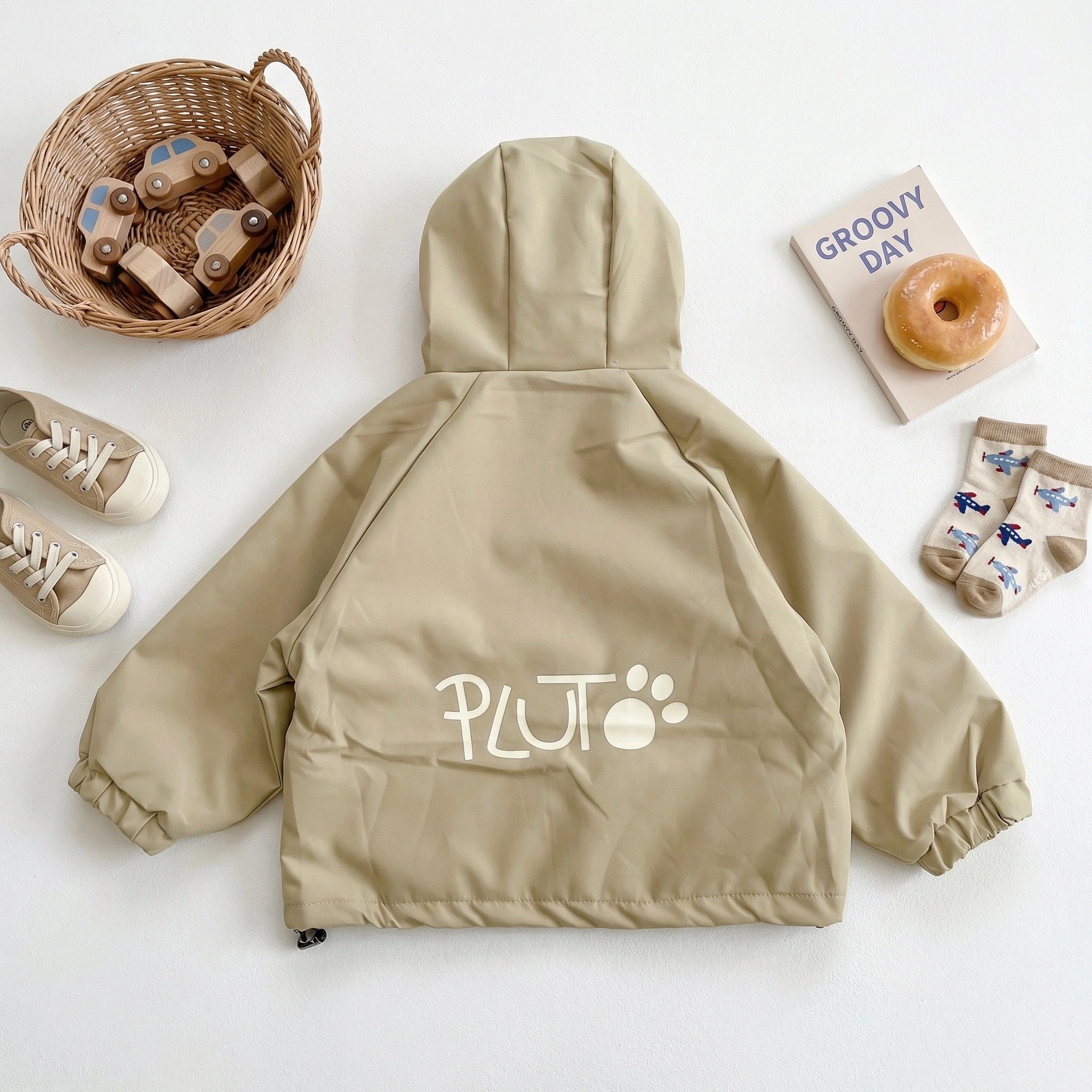 男童幼兒園狗狗立體防風連帽外套