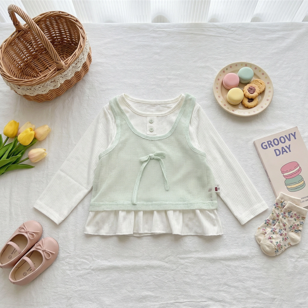 女童荷葉邊兩件式套裝 (10)