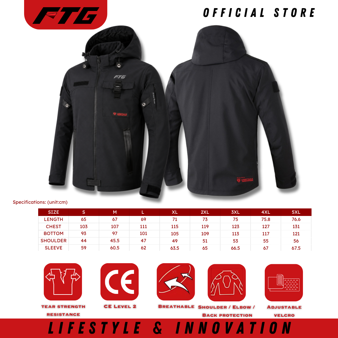 FTG Parka H-1 size chart