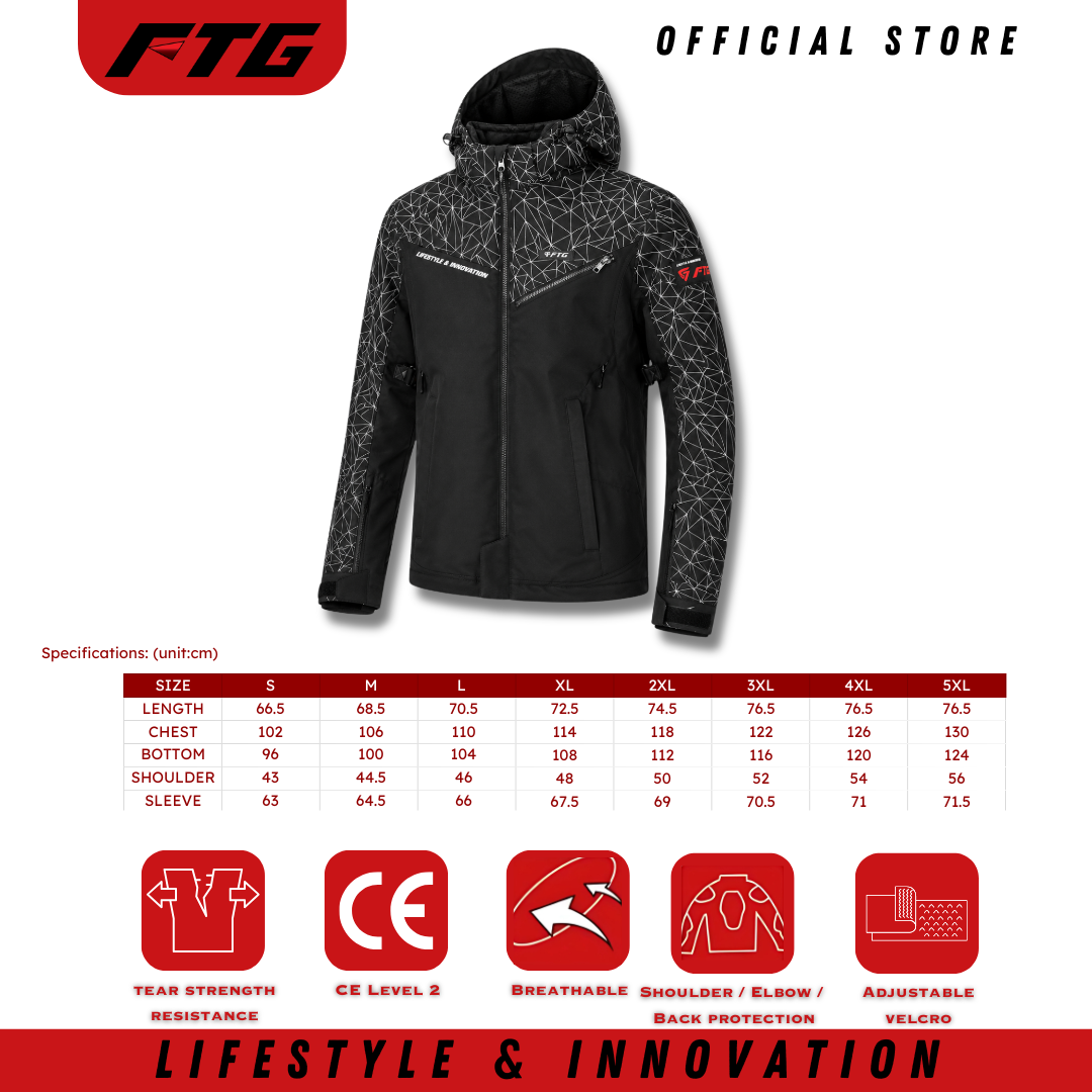 FTG Parka H-2 size chart