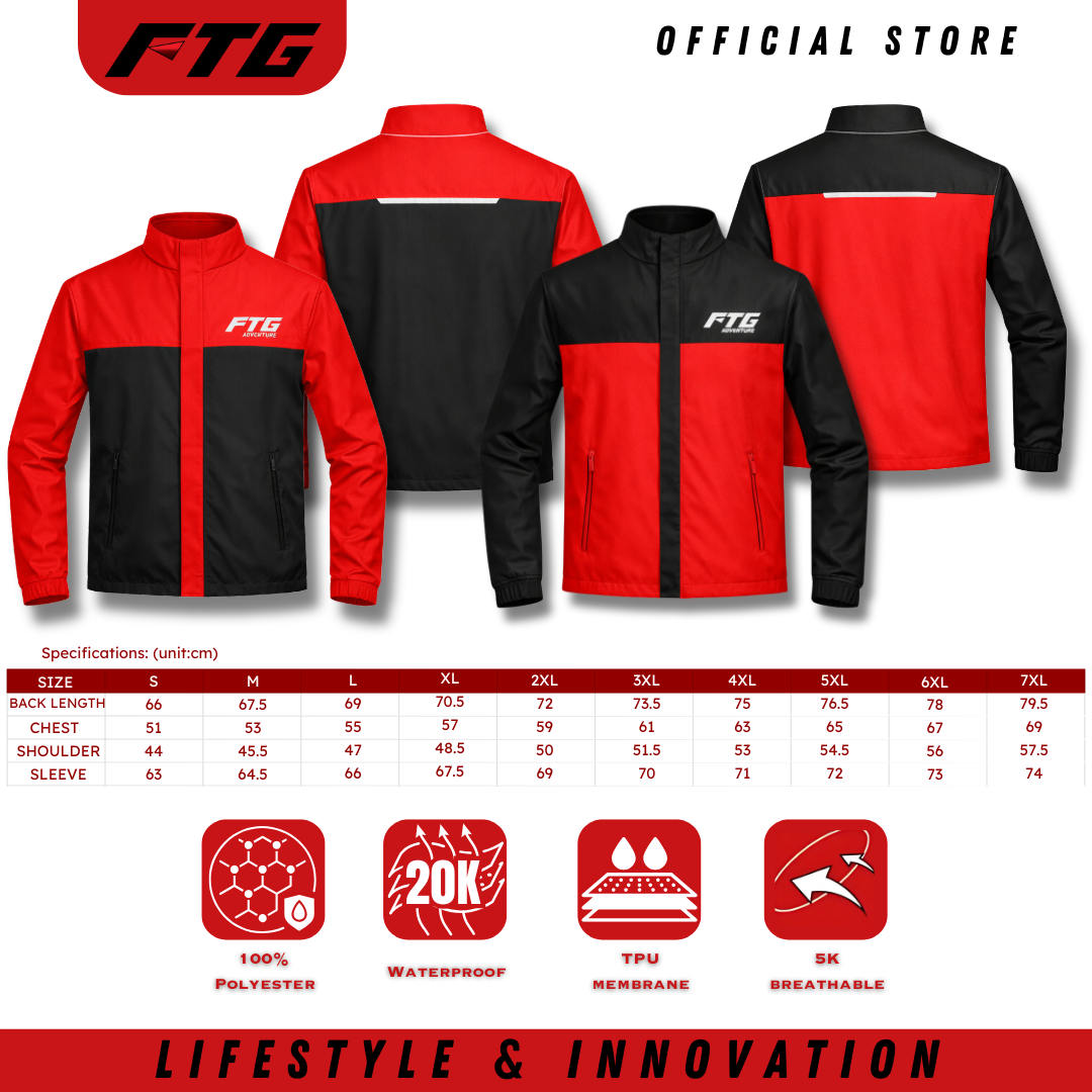 3-MEMBRANE WATERPROOF JACKET SIZE CHART