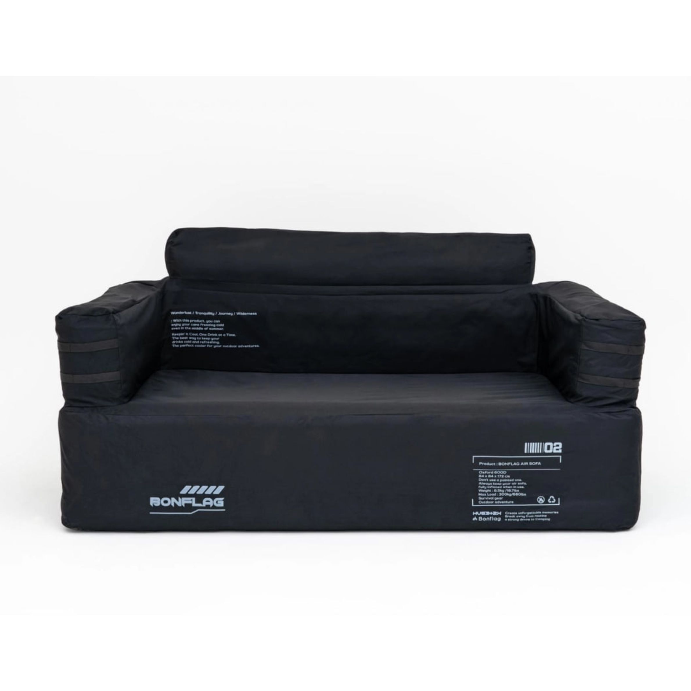 Bonflag Air Sofa 2P (Olive Green , Black & Tan)