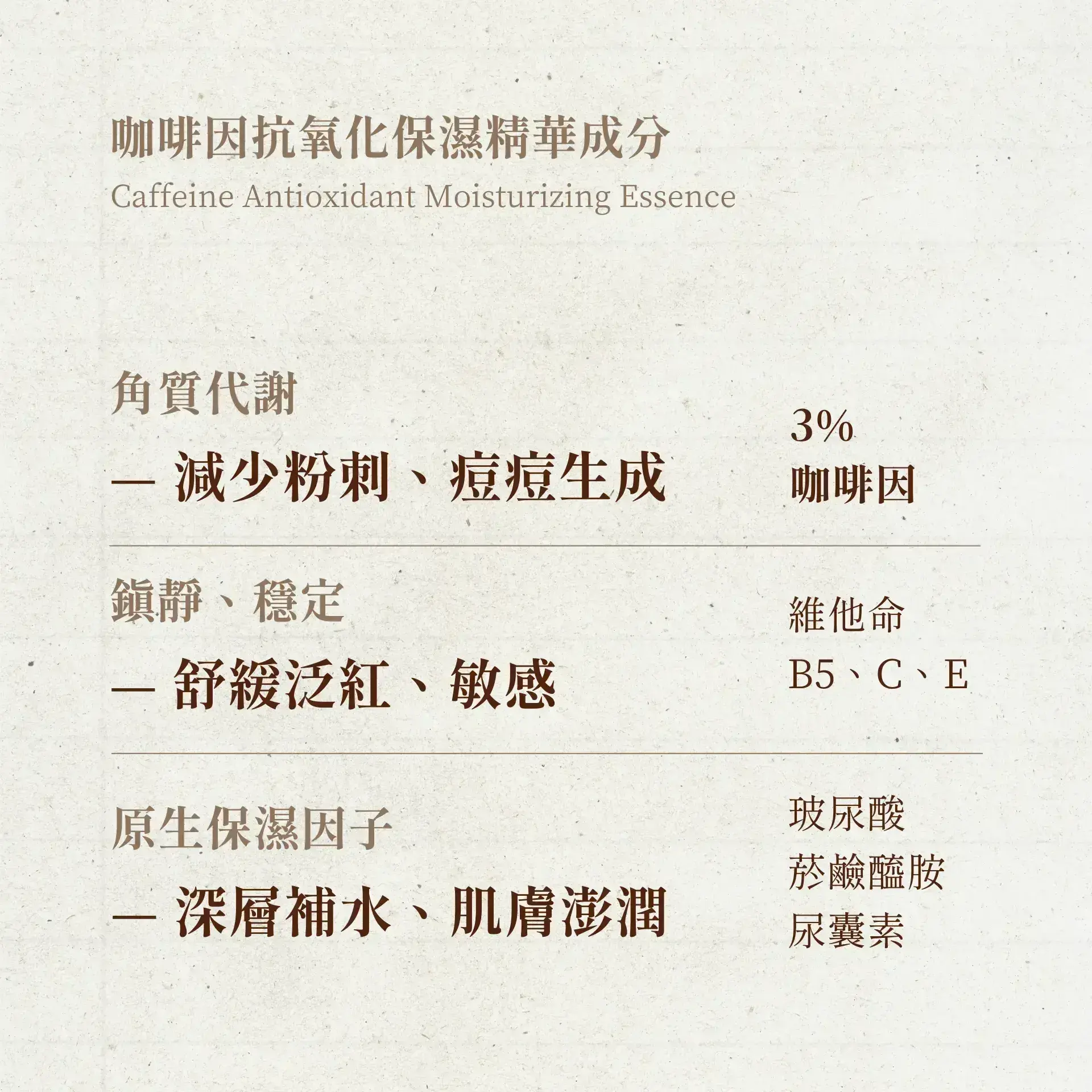 咖啡因抗氧化保濕精華