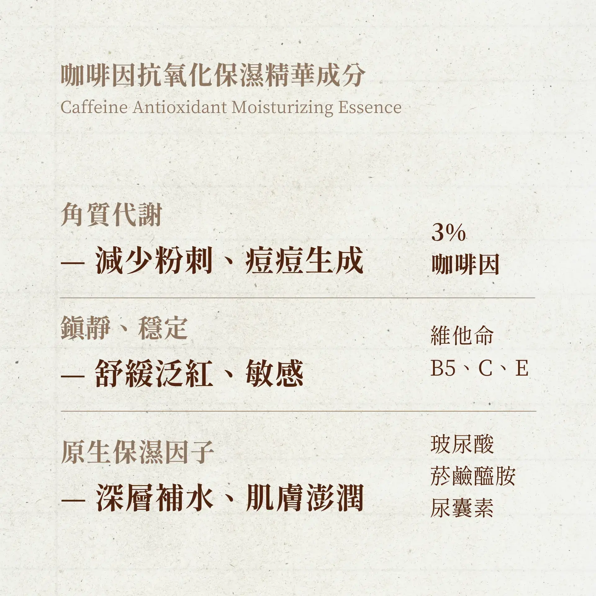 咖啡因抗氧化保濕精華