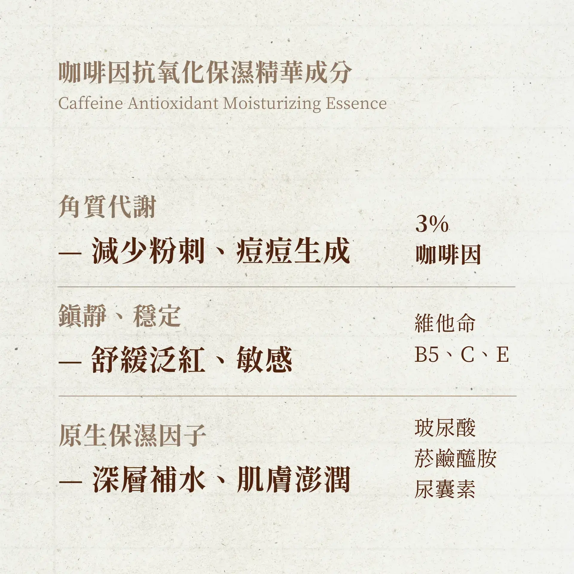 咖啡因抗氧化保濕精華