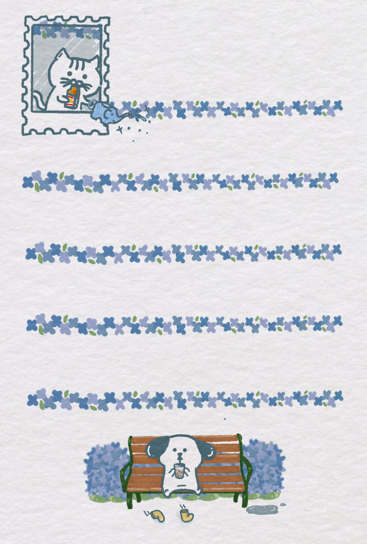 水彩麗綺15x10cm明信片A-雙面印-背面7張（5）