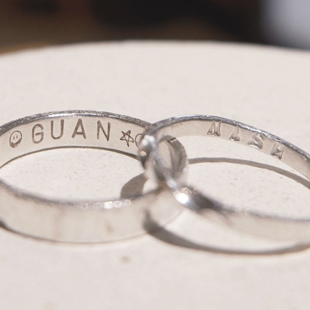 上和金工坊-台南金工-對戒-鋼印刻字