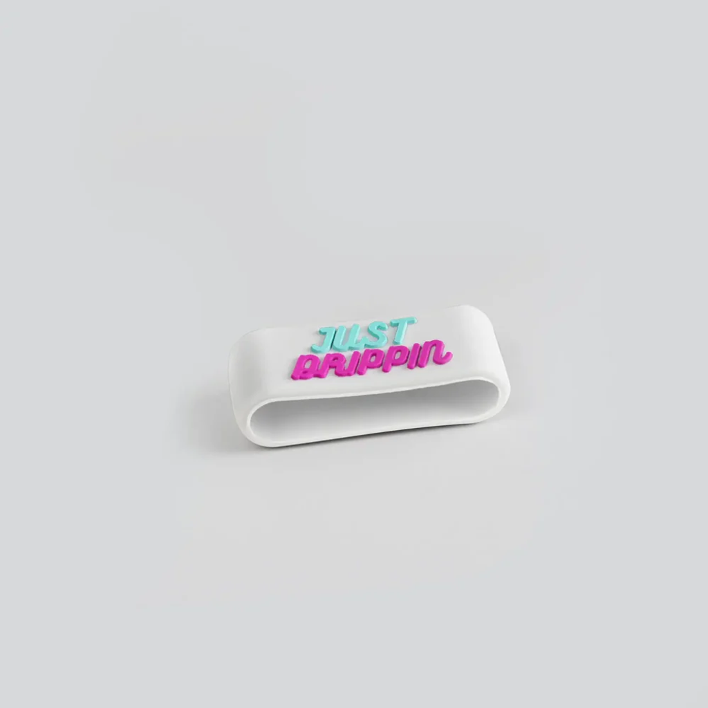 just drippin silicone ring - white