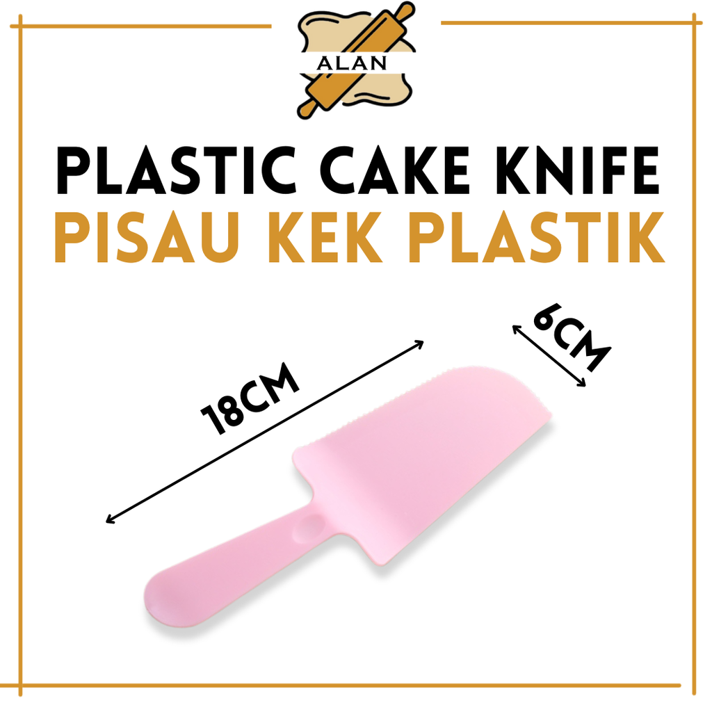 PLASTIC CAKE KNIFE - PINK