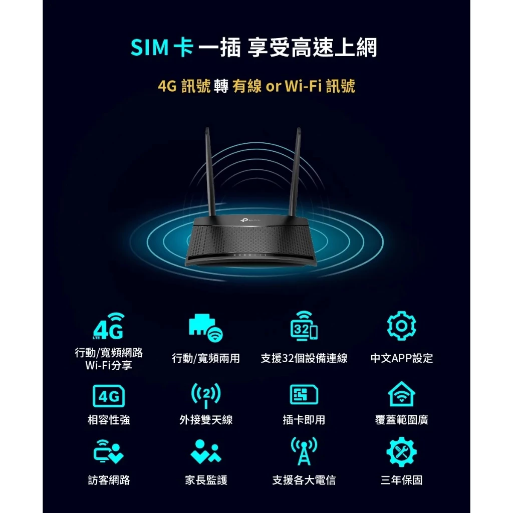 TP-Link-MR100-TL-MR100-4G分享器-SIM卡分享器-4G-SIM卡分享器-4G-WiFi分享器-SIM卡-4G無線路由器-4G無線分享器-4G插卡分享器-4G路由器-4G-WiFi路由器-4